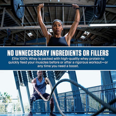 Dymatize Elite 100% Whey Protein Powder, Cookies & Cream, 25g of Protein, 5.5g BCAAs, Less Than 140 Cal., Gluten Free, 2g Carb, 2g Sugar, 3g Fat (63 Servings)