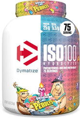 Dymatize ISO100 Protein Powder, 100% Whey Isolate, Birthday Cake | 25g Protein, Hydrolyzed, Fast-Absorbing, Supports Muscle Health, 5.5g BCAAs, Gluten-Free, 75 Servings, 5 lb