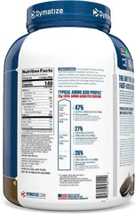 Dymatize Elite 100% Whey Protein Powder, Cookies & Cream, 25g of Protein, 5.5g BCAAs, Less Than 140 Cal., Gluten Free, 2g Carb, 2g Sugar, 3g Fat (63 Servings)