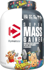 Dymatize Super Mass Gainer Protein Powder, 1290 Calories & 52g Protein, Mixes Easily, Tastes Delicious, Fruity Pebbles, 6 Pound (8 Servings)