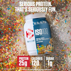 Dymatize ISO100 Protein Powder, 100% Whey Isolate, Fruity Pebbles