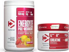 Bundle of Dymatize Energyze Pre Workout Powder and Creatine Monohydrate Combo for Training and Recovery