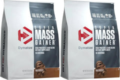 Dymatize Super Mass Gainer Protein Powder, Rich Chocolate, 52g Protein, 1g Creatine, 1280 Calories, 10.7g BCAAs, 245g Carbs, Contains Whey_Protein Powder, Isolate, and Casein (16 Servings) (Pack of 2)