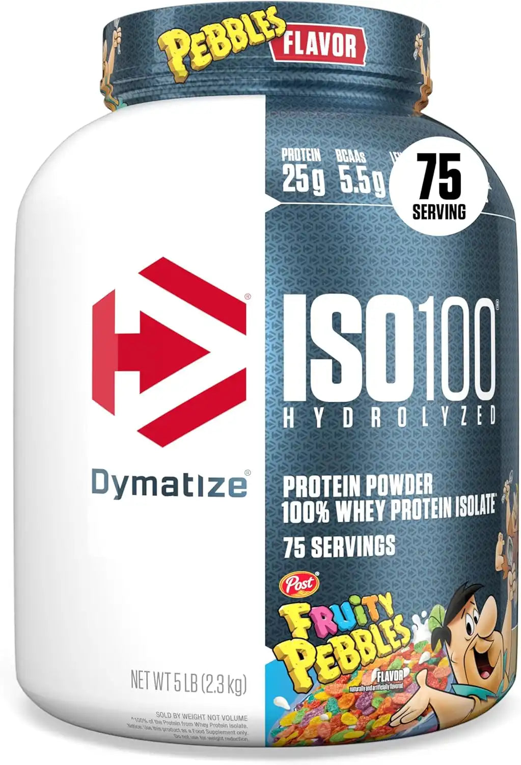 Dymatize ISO100 Protein Powder, 100% Whey Isolate, Fruity Pebbles
