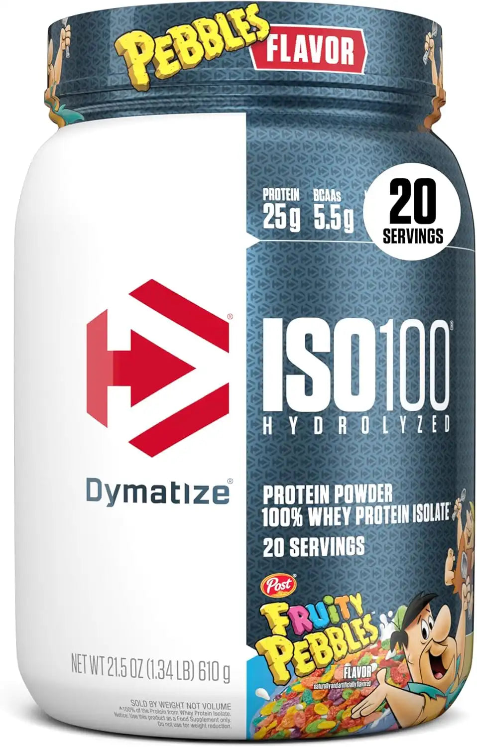 Dymatize ISO100 Protein Powder, 100% Whey Isolate, Fruity Pebbles
