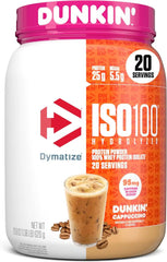 Dymatize ISO100 Protein Powder +Energy, 100% Whey Isolate, Cappuccino