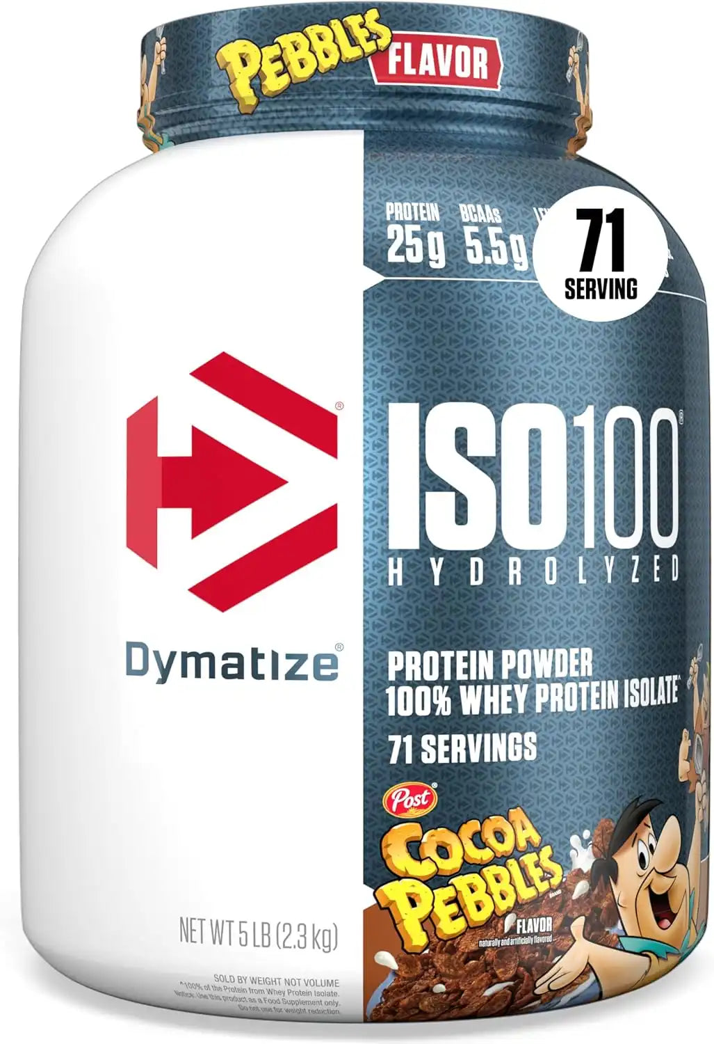 Dymatize ISO100 Protein Powder, 100% Whey Isolate, Cocoa Pebbles