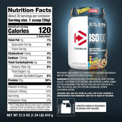 Bundle of Dymatize Performance Protein Shake, Fruity Pebbles (12 pack) + ISO100 Whey Protein Powder Isolate, Fruity Pebbles (20 Servings)