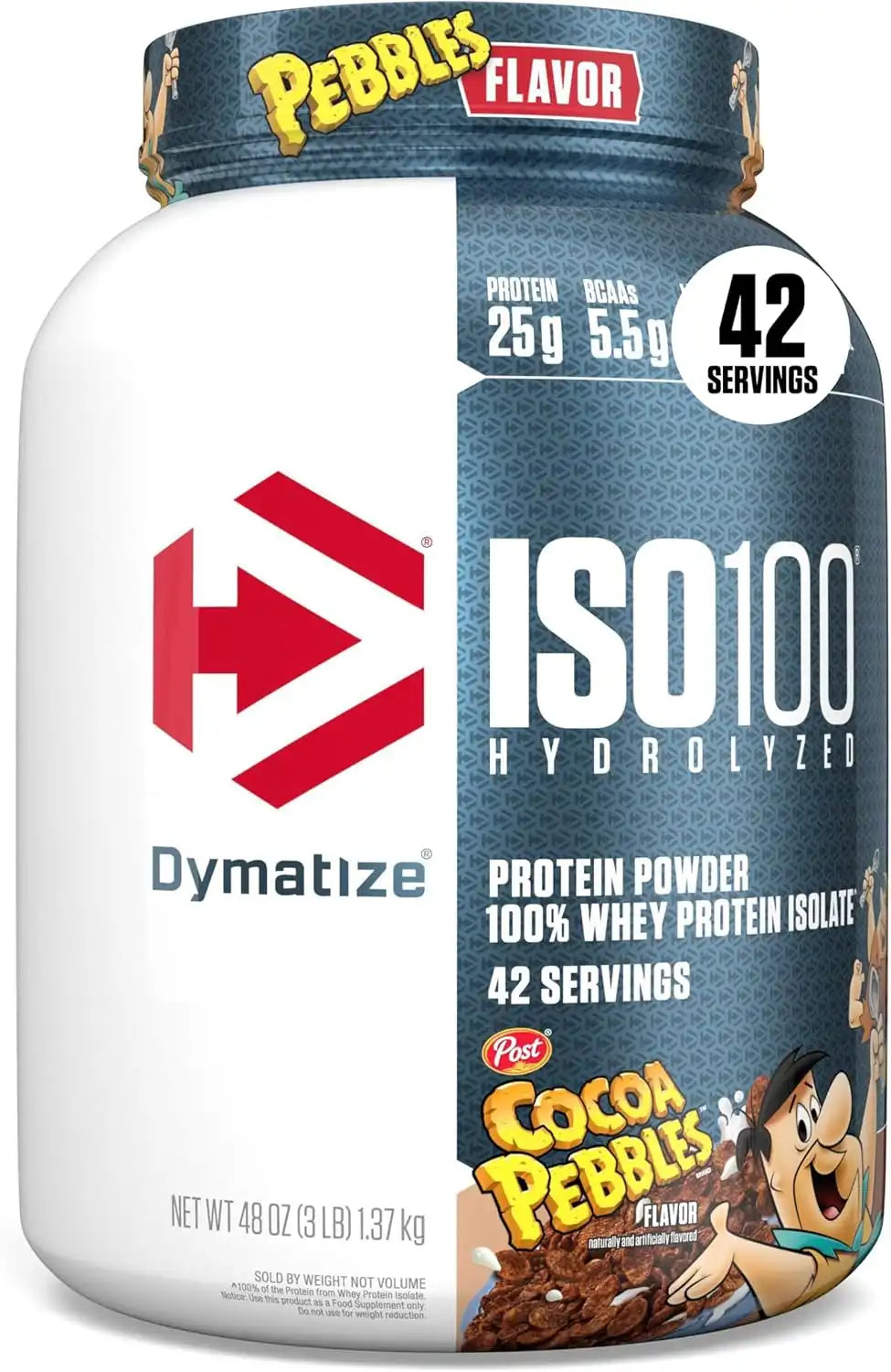 Dymatize ISO100 Protein Powder, 100% Whey Isolate, Cocoa Pebbles