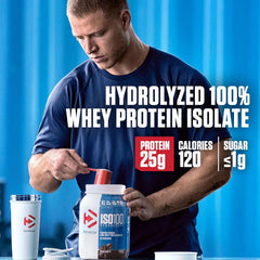 Dymatize ISO100 Protein Powder, 100% Whey Isolate, Fudge Brownie | 25g Protein, Hydrolyzed, Fast-Absorbing, Supports Muscle Health, 5.5g BCAAs, Gluten-Free, 70 Servings, 5 lb